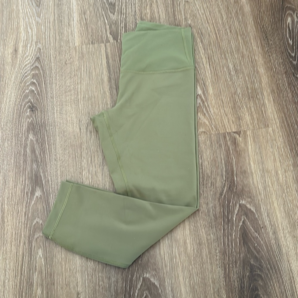 Lululemon Wunder Train High-Rise Crop 23" Bronze Green